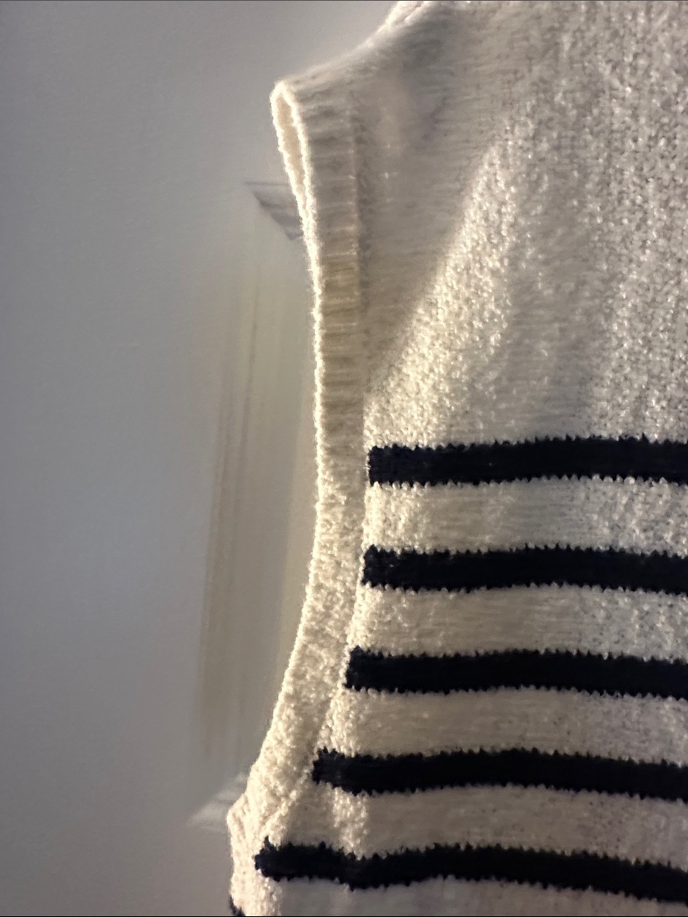 Cream & Navy Striped Knit Polo Dress - Picture 4 of 7